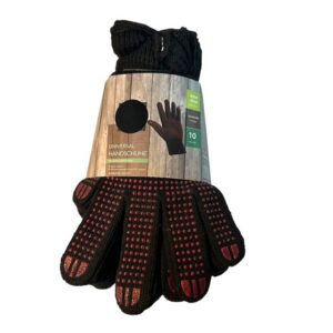 Universaalsed kindad, PVC-nööpidega, 10 paari, must