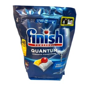 Finish nõudepesumasina kapslid sidrunilõhnalised Powerball Quantum Lemon 46tk
