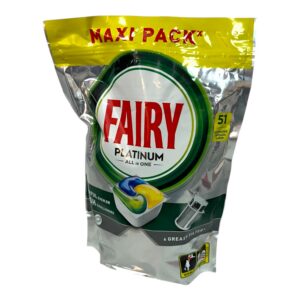 Nõudepesumasina kapslid FAIRY Platinum Allin1 Lemon 51tk