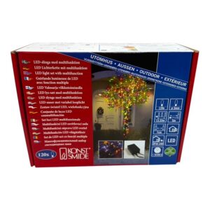 Led valguskett 120 tulega, värvilised tuled, välis, 13,3m